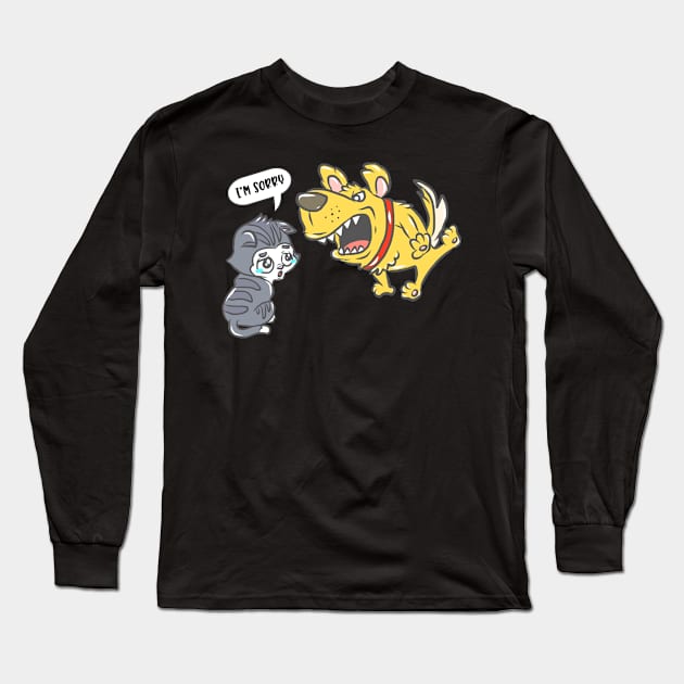 Funny Humor Sorry I'm Sorry Animals Funny Long Sleeve T-Shirt by KK-Royal